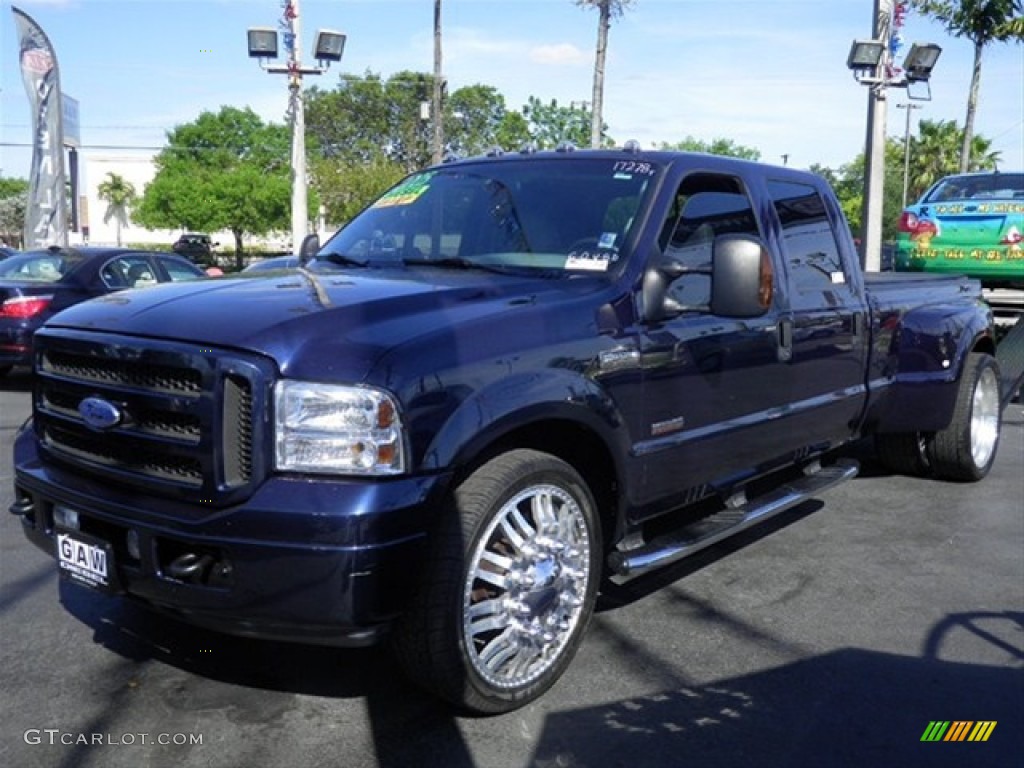2005 F350 Super Duty Lariat Crew Cab Dually - True Blue Metallic / Medium Flint photo #5