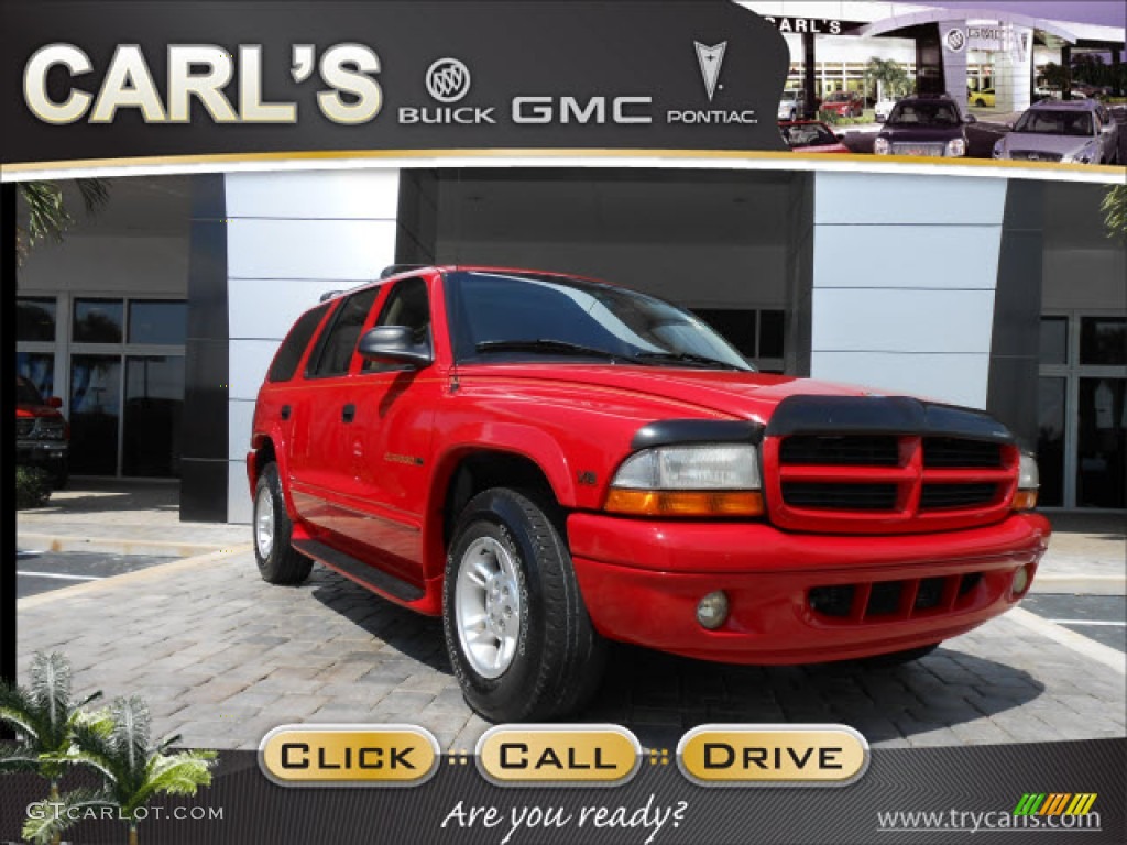 2000 Durango SLT - Flame Red / Camel photo #1