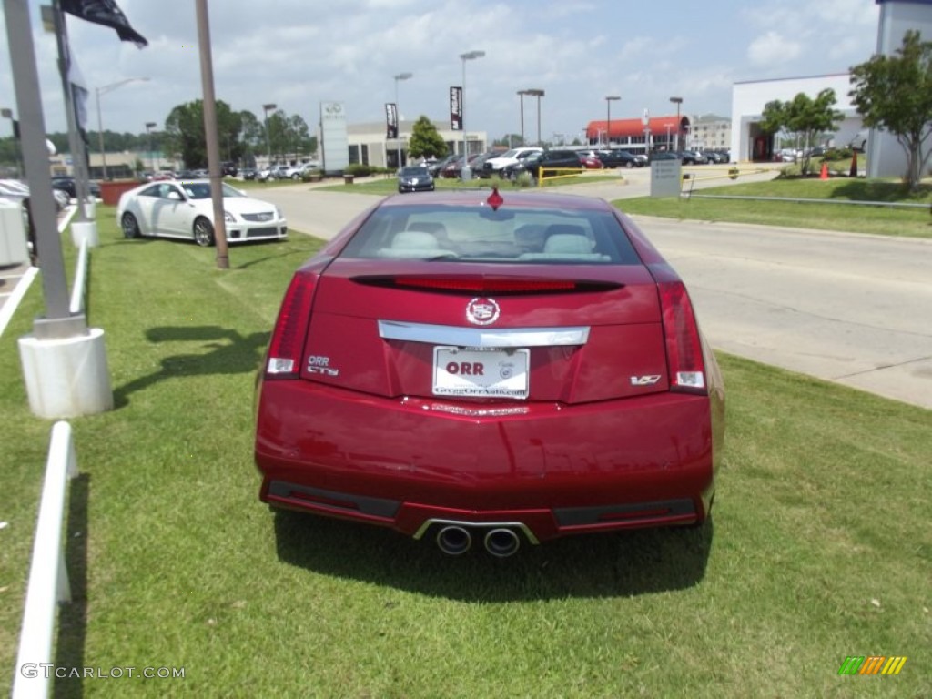 2012 CTS -V Coupe - Crystal Red Tintcoat / Light Titanium/Ebony photo #7