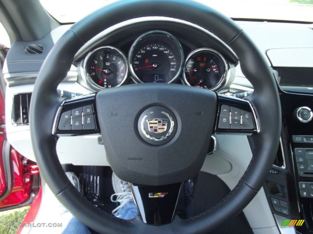 2012 CTS -V Coupe - Crystal Red Tintcoat / Light Titanium/Ebony photo #9