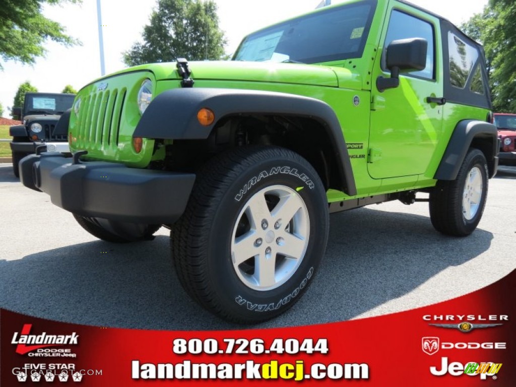 Gecko Green Jeep Wrangler