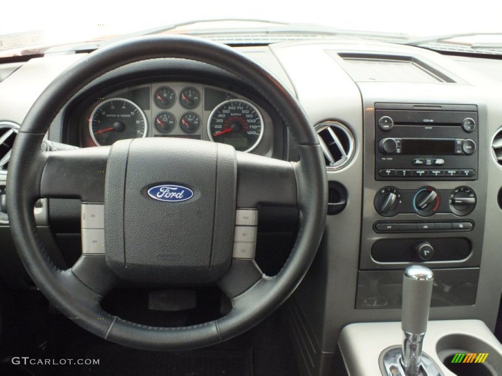 2007 Ford F150 FX2 Sport SuperCrew Black Steering Wheel Photo #64512627