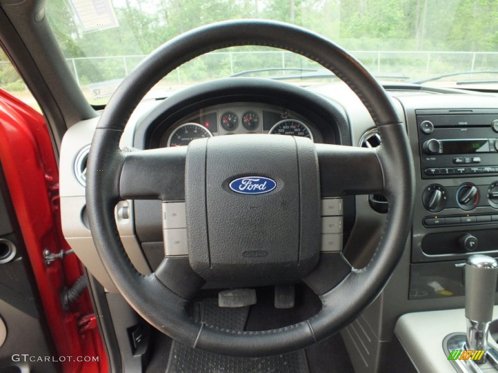 2007 Ford F150 FX2 Sport SuperCrew Black Steering Wheel Photo #64512636