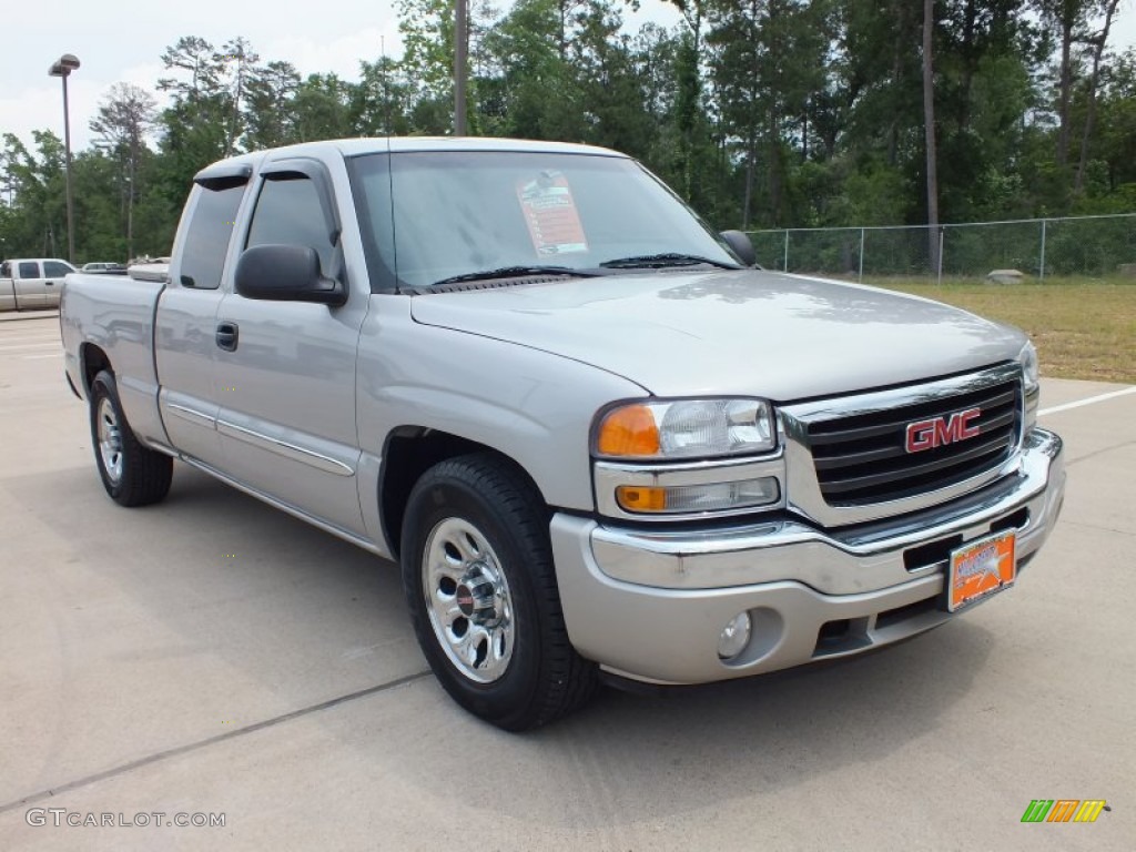 2006 Sierra 1500 SLE Extended Cab - Silver Birch Metallic / Dark Pewter photo #1