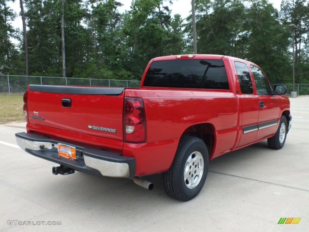 2003 Silverado 1500 LS Extended Cab - Victory Red / Tan photo #5