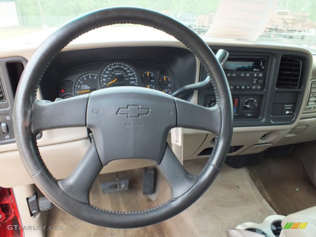 2003 Silverado 1500 LS Extended Cab - Victory Red / Tan photo #32