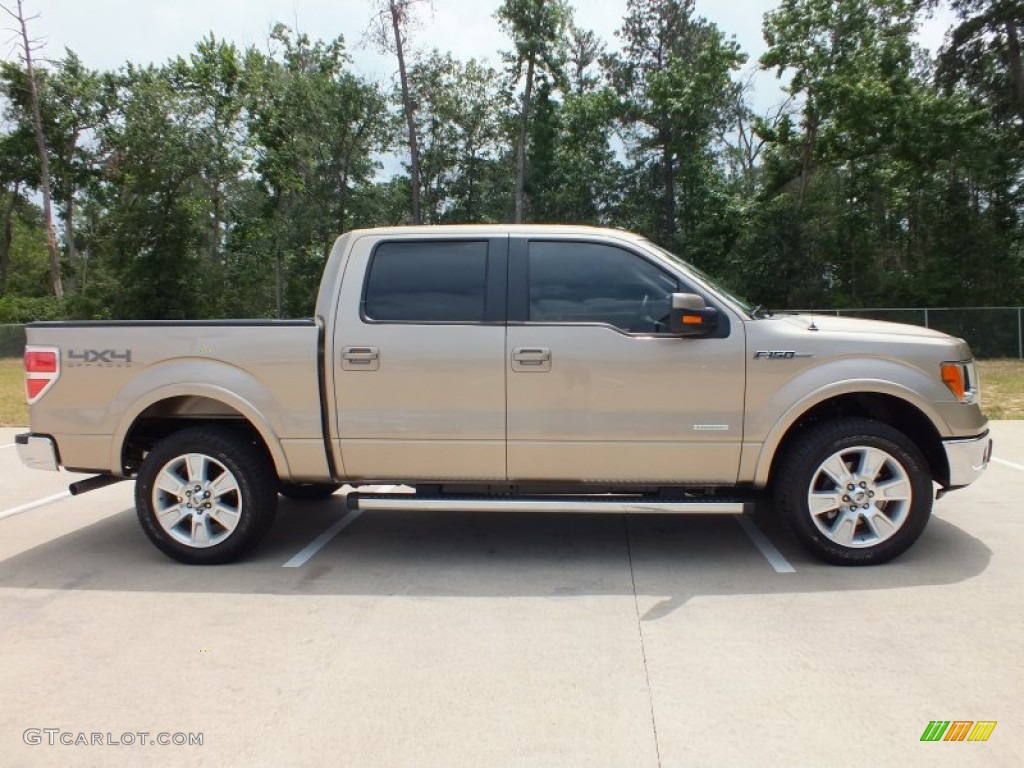 2012 F150 Lariat SuperCrew 4x4 - Pale Adobe Metallic / Pale Adobe photo #2