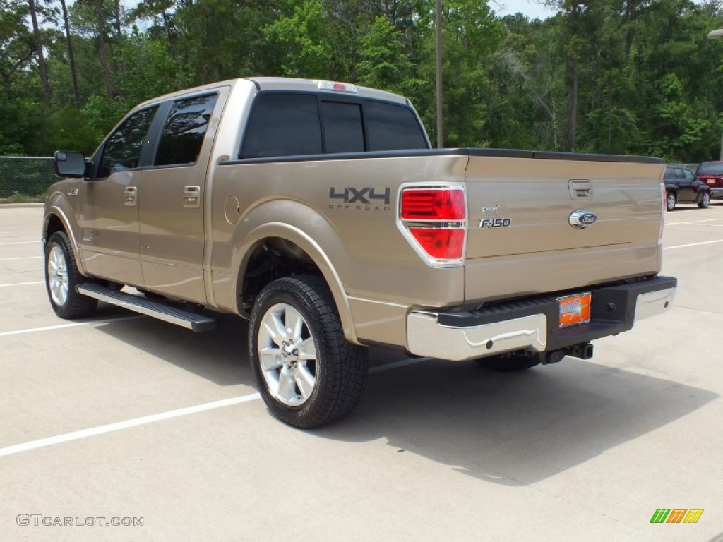 2012 F150 Lariat SuperCrew 4x4 - Pale Adobe Metallic / Pale Adobe photo #7