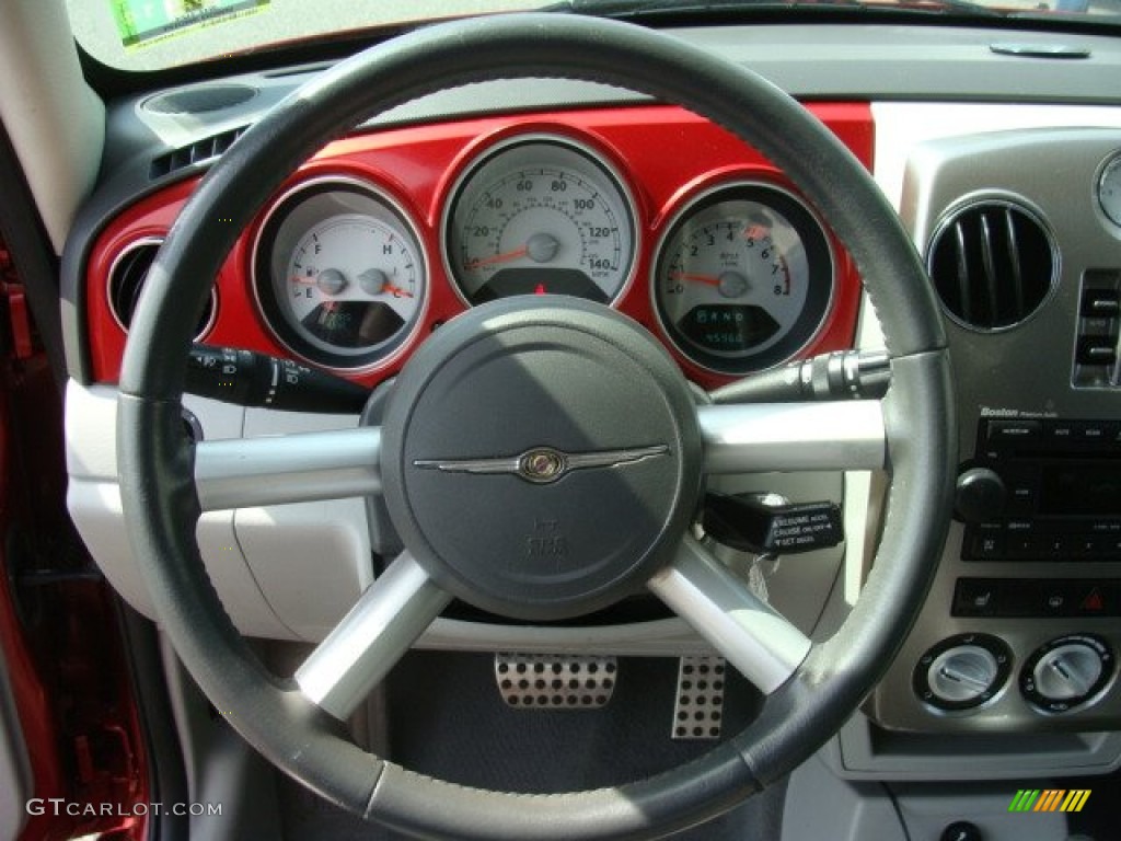 2007 Chrysler PT Cruiser GT Pastel Slate Gray Steering Wheel Photo #64514925