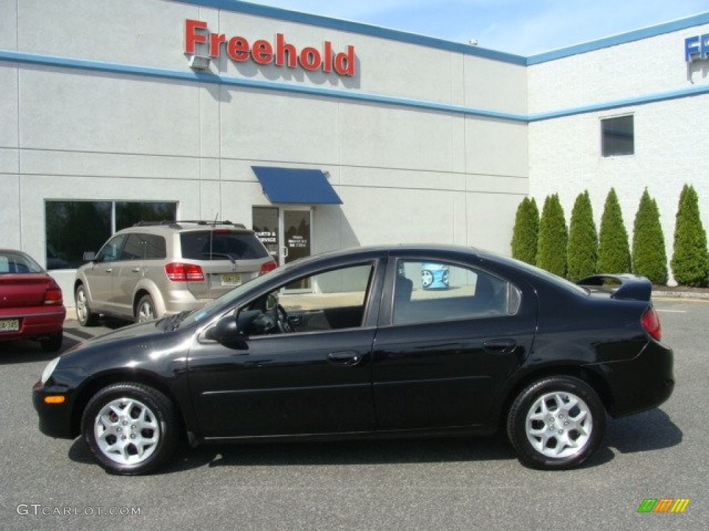 2002 Neon SXT - Black Clearcoat / Dark Slate Gray photo #3