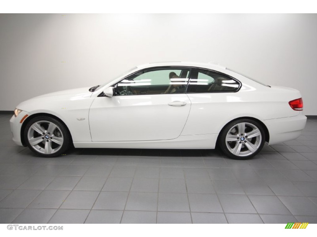 2009 3 Series 335i Coupe - Alpine White / Saddle Brown Dakota Leather photo #2