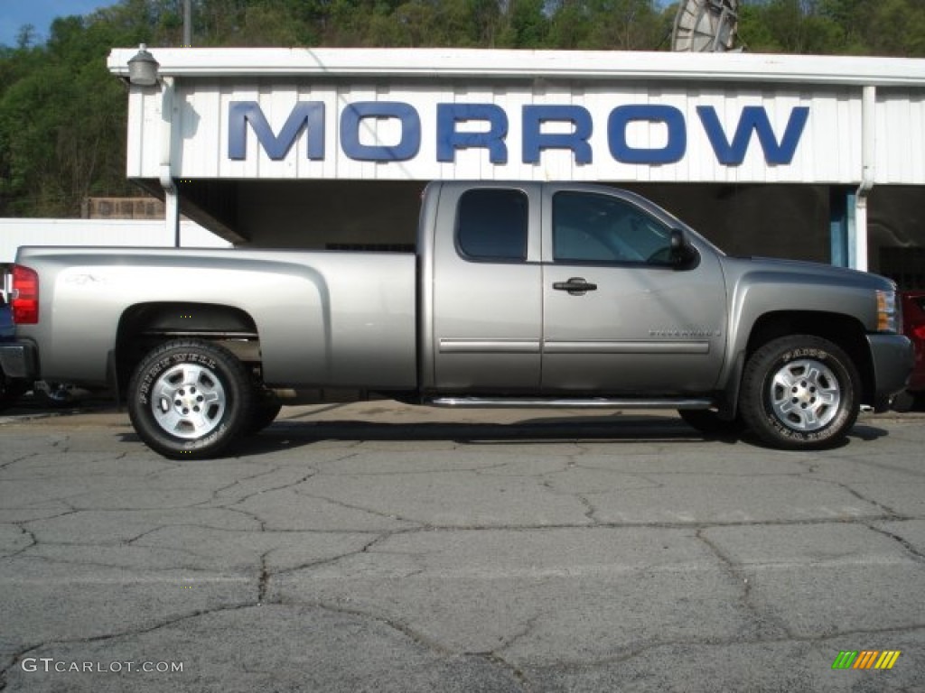 2009 Silverado 1500 LT Extended Cab 4x4 - Graystone Metallic / Ebony photo #1