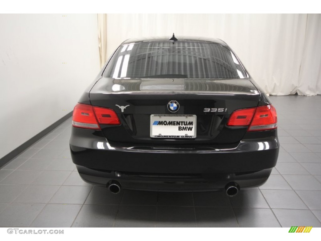 2009 3 Series 335i Coupe - Black Sapphire Metallic / Black photo #12