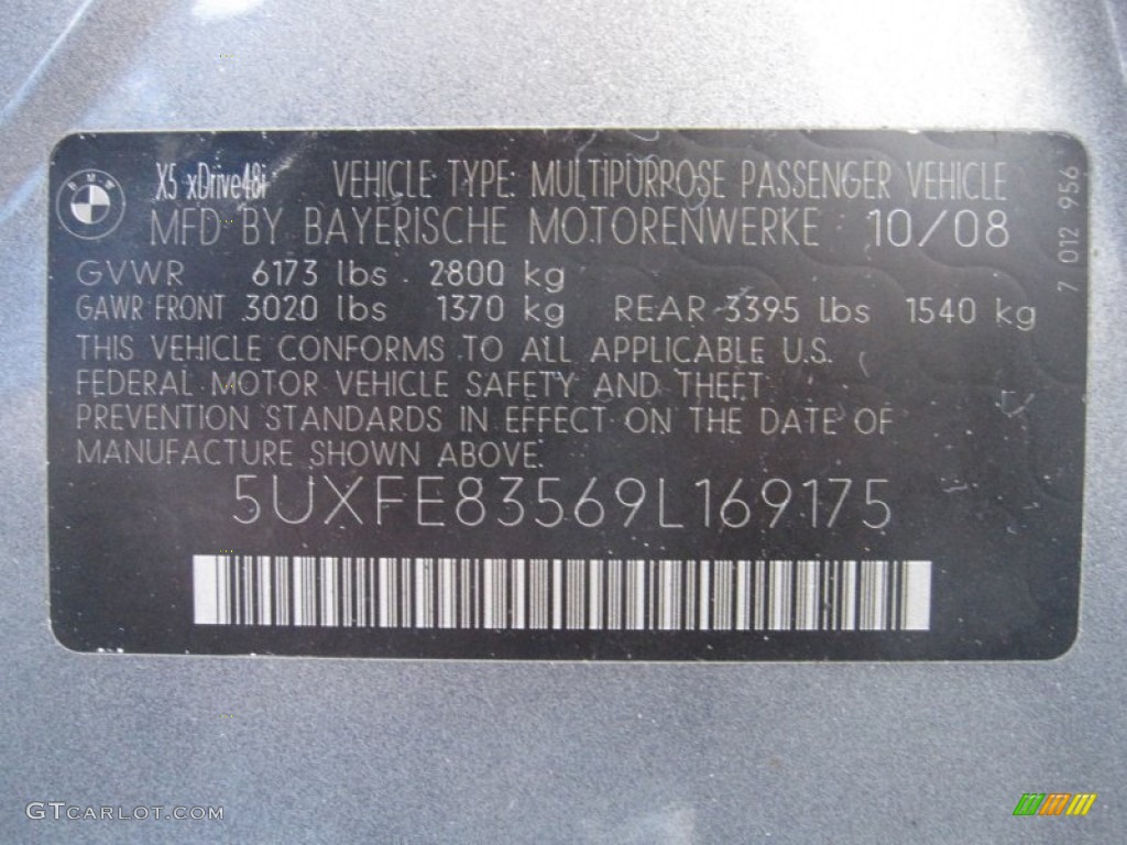 2009 X5 xDrive48i - Space Grey Metallic / Black photo #17