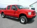 2003 Red Ford F350 Super Duty XLT Crew Cab 4x4  photo #15