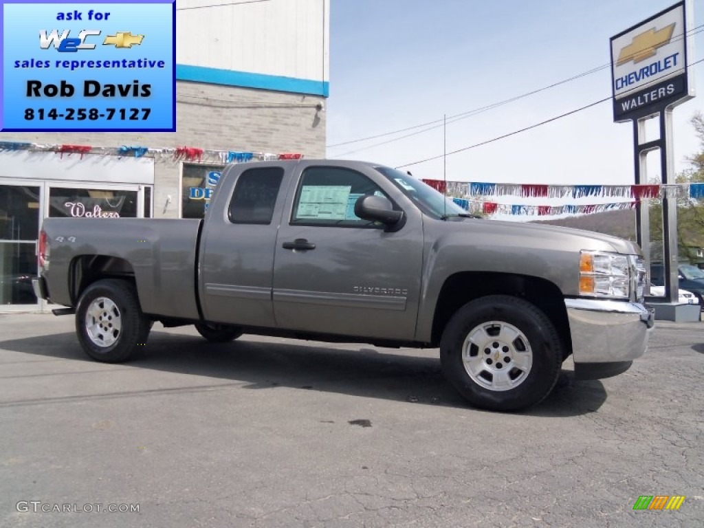 2012 Silverado 1500 LT Extended Cab 4x4 - Graystone Metallic / Ebony photo #1