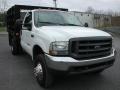 2002 Oxford White Ford F350 Super Duty XL Regular Cab 4x4 Stake Truck  photo #16