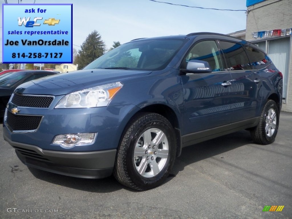 2012 Traverse LT AWD - Twilight Blue Metallic / Ebony photo #1