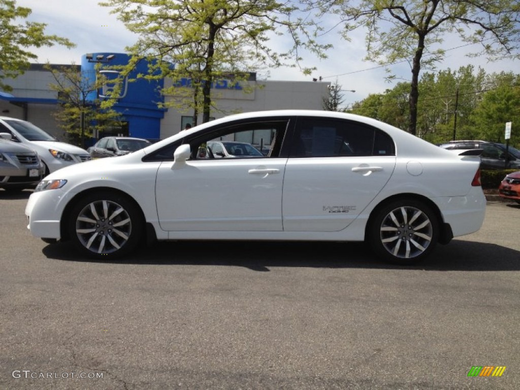 2009 Civic Si Sedan - Taffeta White / Black photo #1