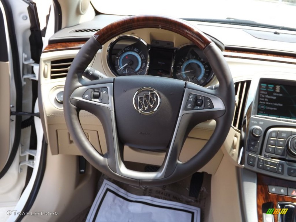 2012 Buick LaCrosse FWD Cashmere Steering Wheel Photo #64530978