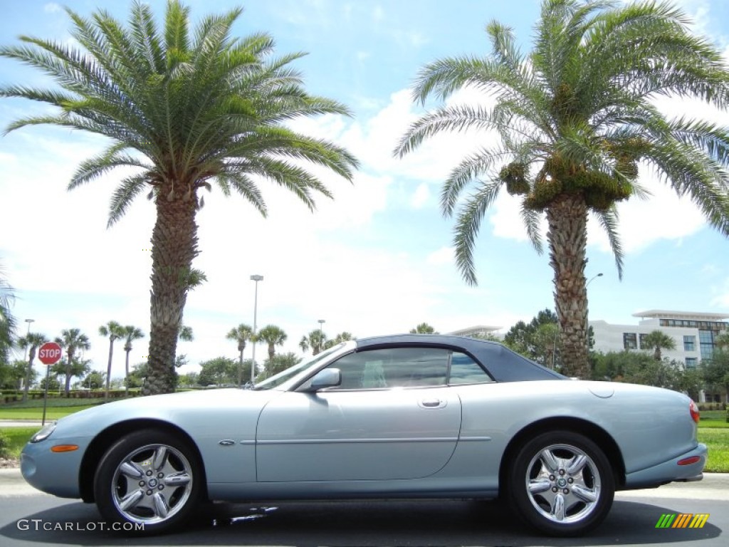 1997 XK XK8 Convertible - Ice Blue Metallic / Oatmeal photo #1