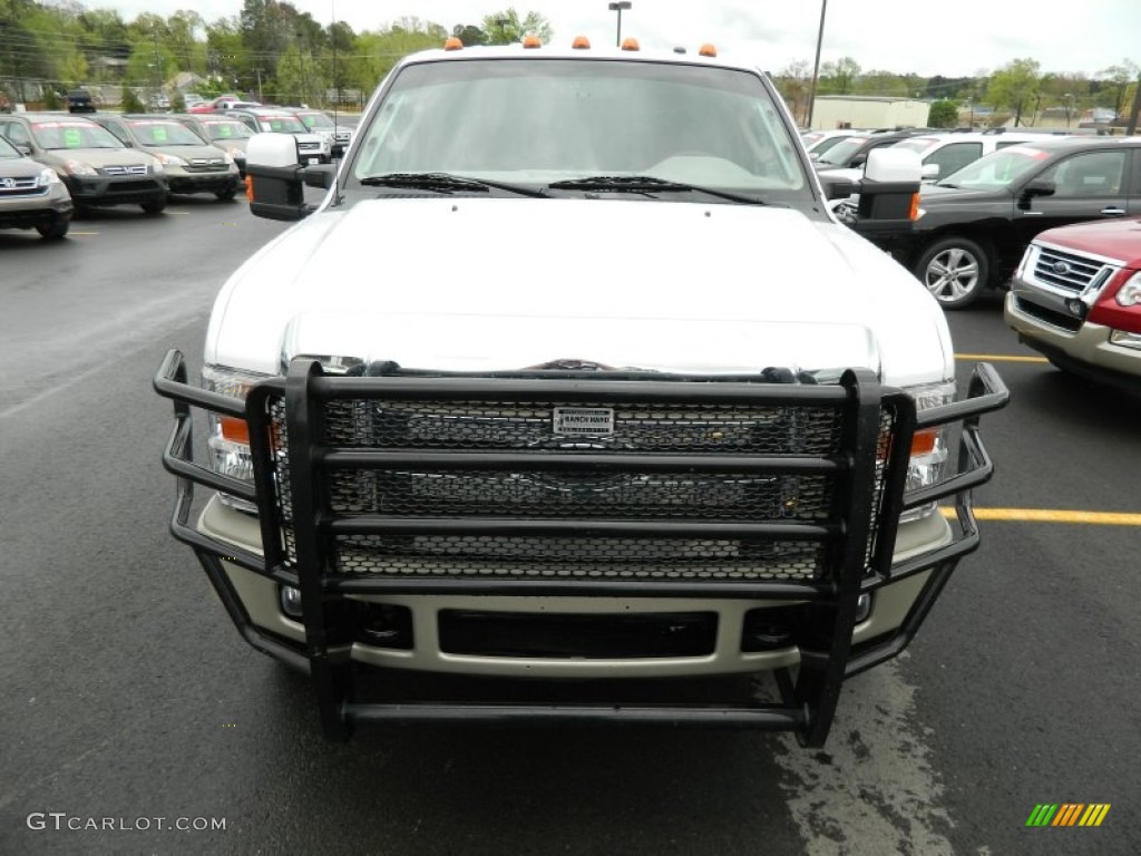 2008 F350 Super Duty King Ranch Crew Cab 4x4 Dually - Oxford White / Chaparral Brown photo #10