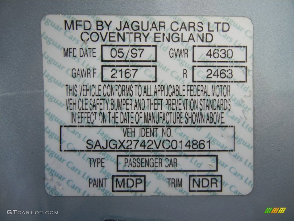 1997 Jaguar XK XK8 Convertible Parts Photos