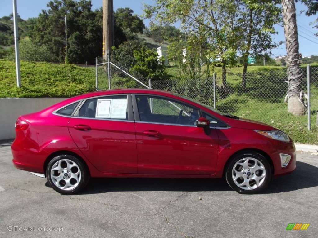 Bright Magenta Metallic 2011 Ford Fiesta SEL Sedan Exterior Photo #64532919