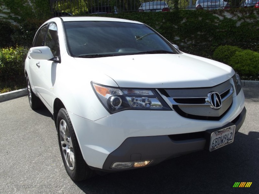 2007 MDX Technology - Aspen White Pearl / Bordeaux photo #1