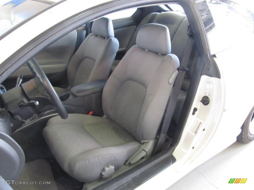2002 Stratus SE Coupe - Satin White Pearl / Black/Light Gray photo #8