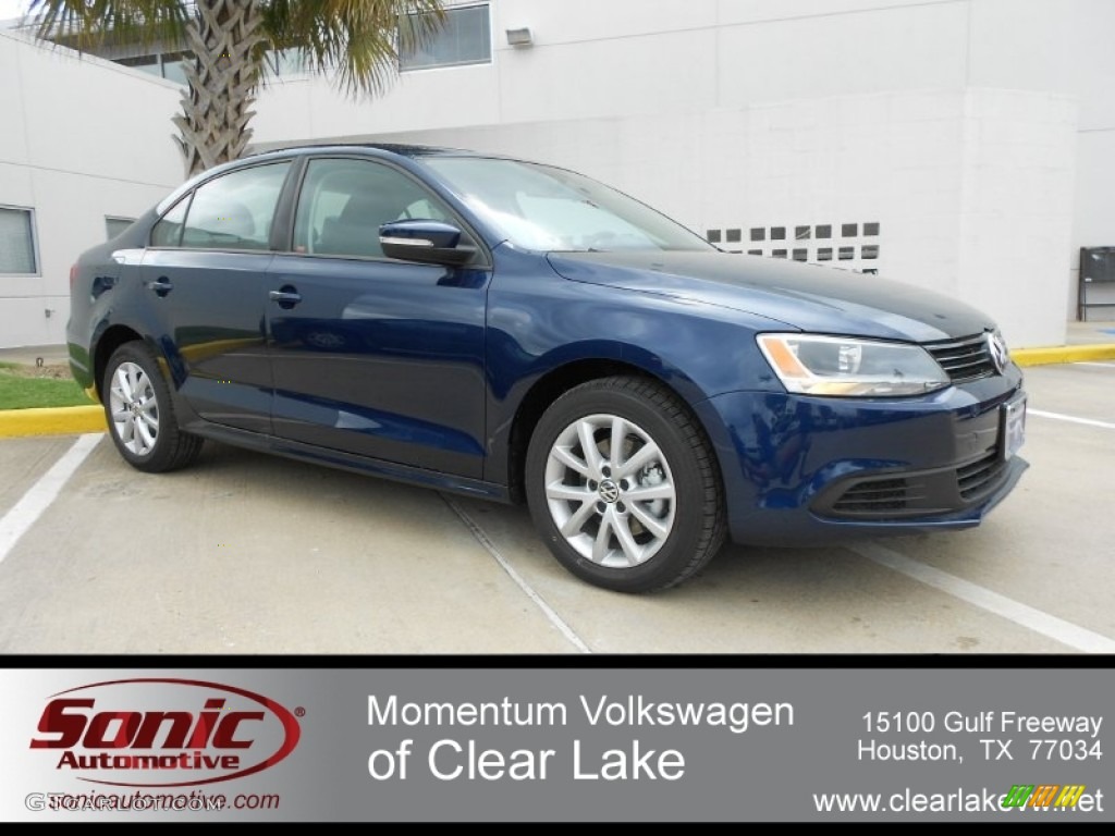 2012 Jetta SE Sedan - Tempest Blue Metallic / Titan Black photo #1