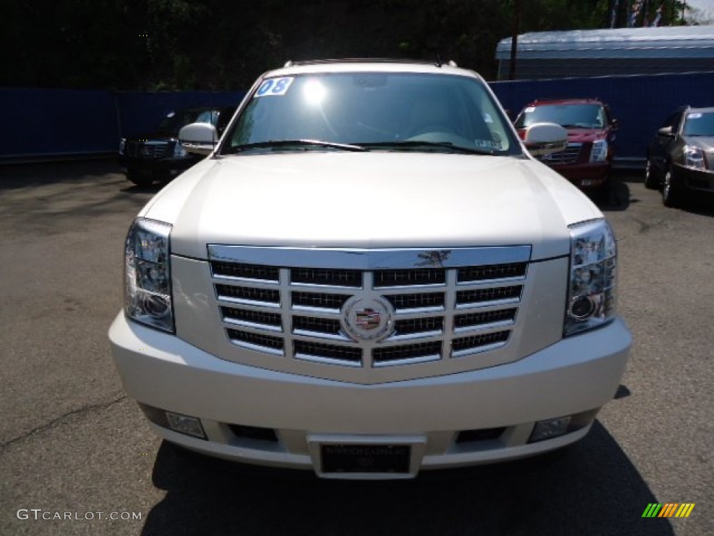 2008 Escalade EXT AWD - White Diamond / Light Cashmere photo #8