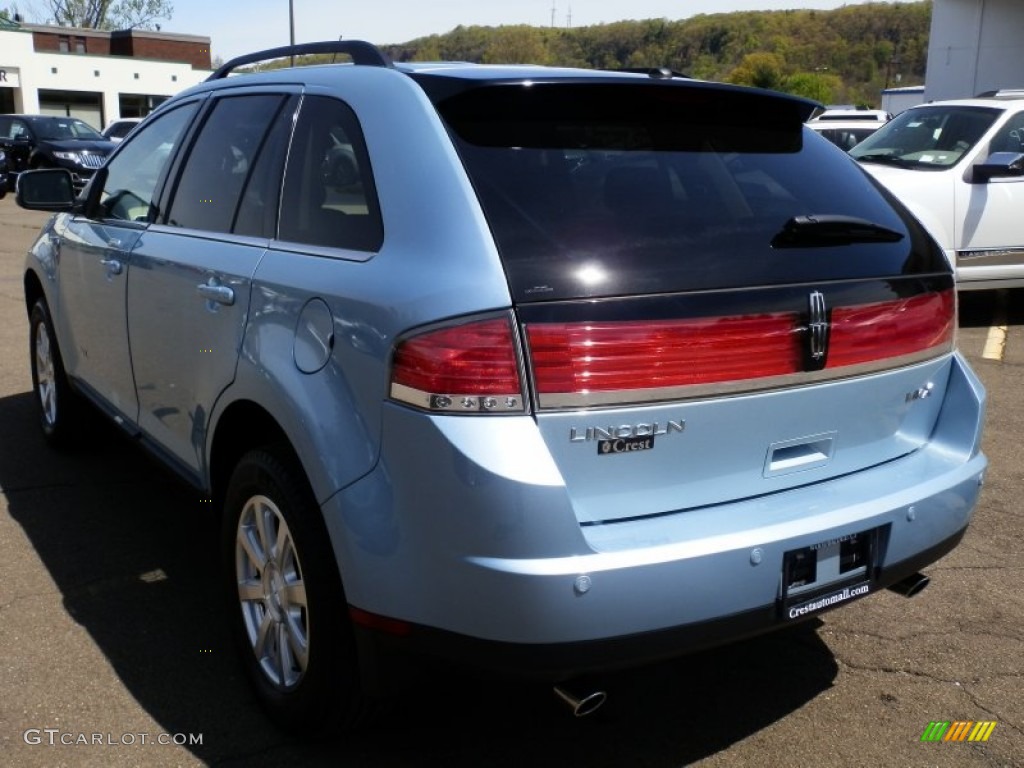 2008 MKX  - Light Ice Blue Metallic / Light Camel photo #7