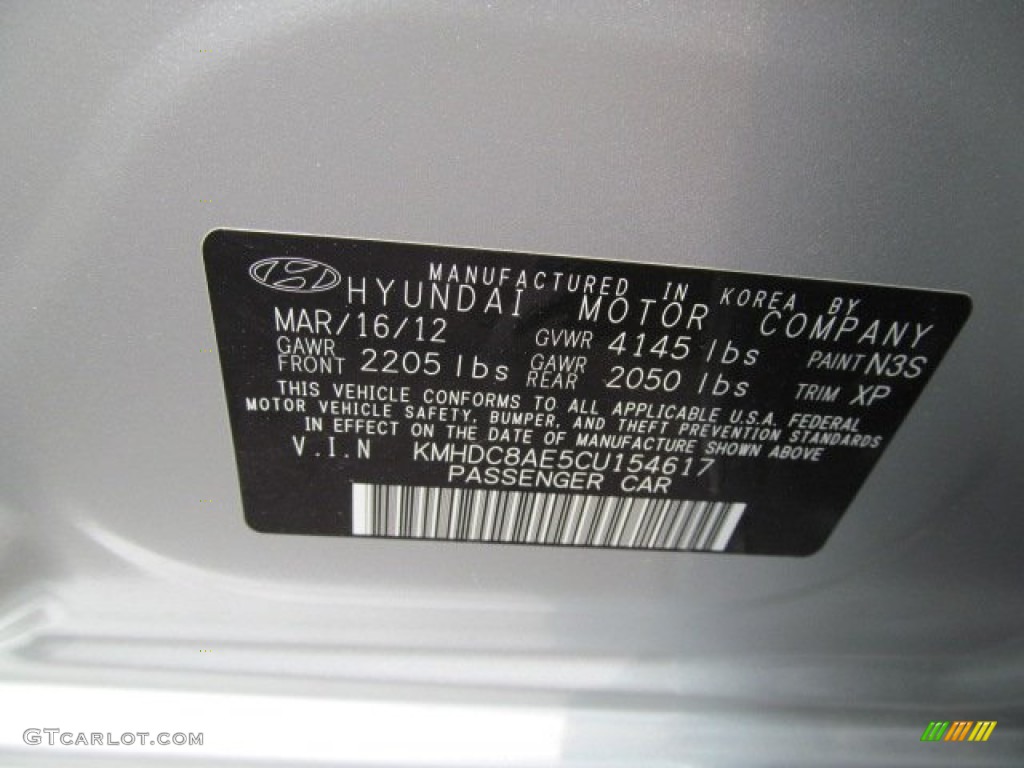 2012 Elantra GLS Touring - Shimmering Silver / Black photo #10