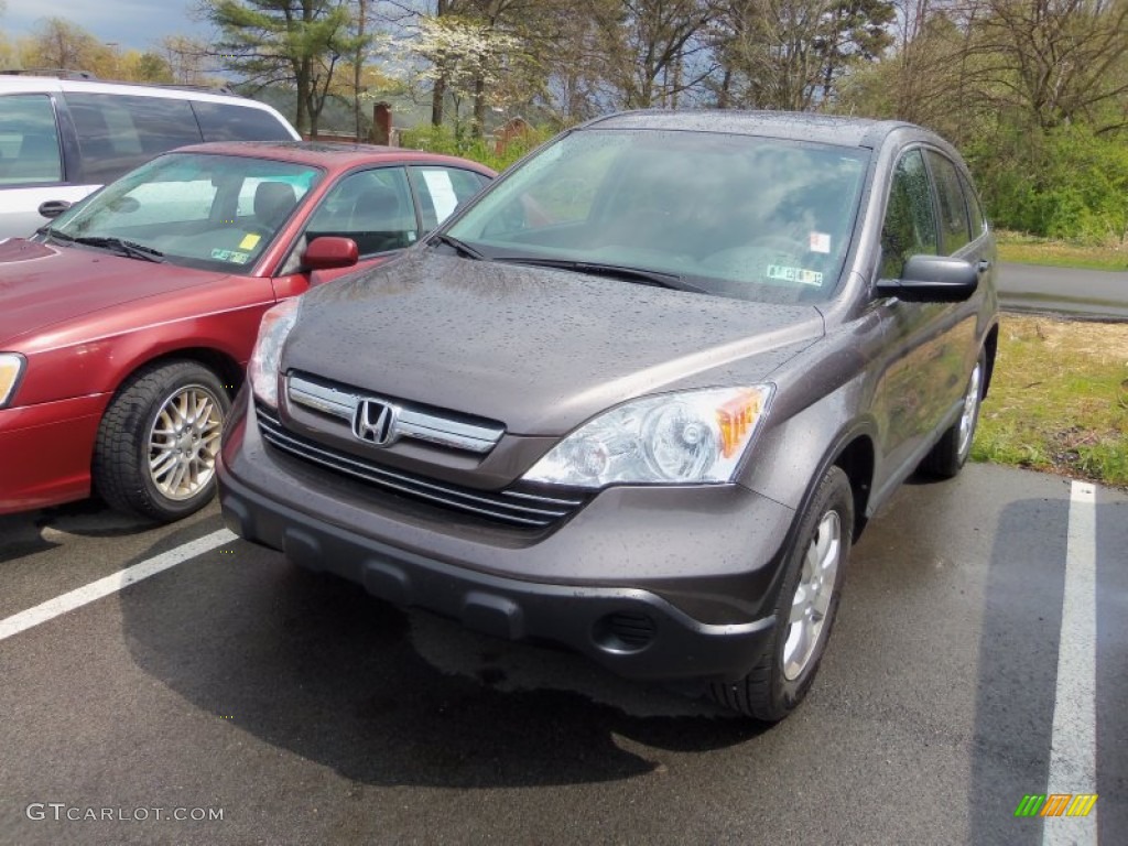 2009 CR-V EX 4WD - Urban Titanium Metallic / Black photo #2