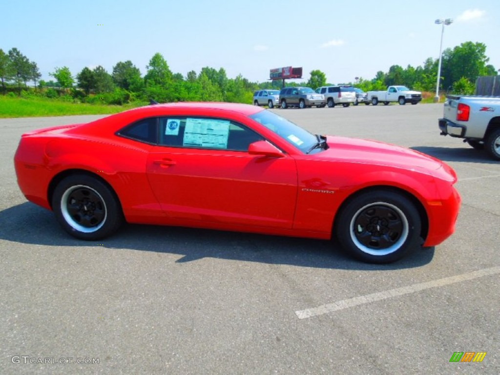 2012 Camaro LS Coupe - Victory Red / Black photo #3