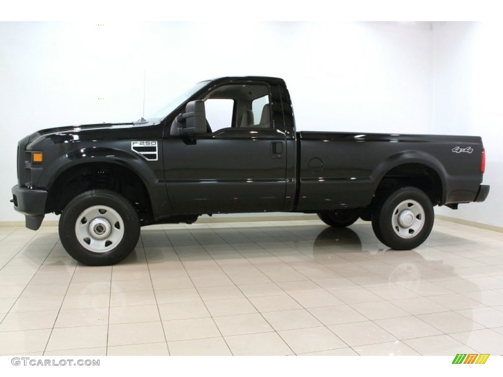 Black 2008 Ford F250 Super Duty XL Regular Cab 4x4 Exterior Photo #64548999