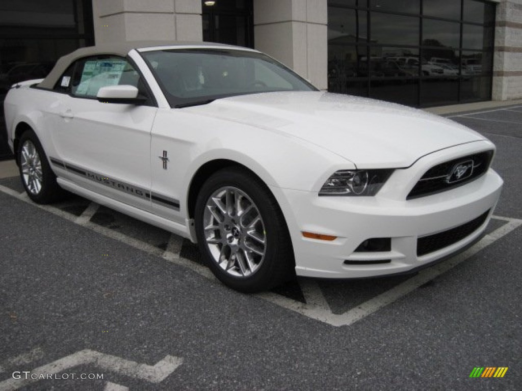 Performance White 2013 Ford Mustang V6 Premium Convertible Exterior Photo #64552251