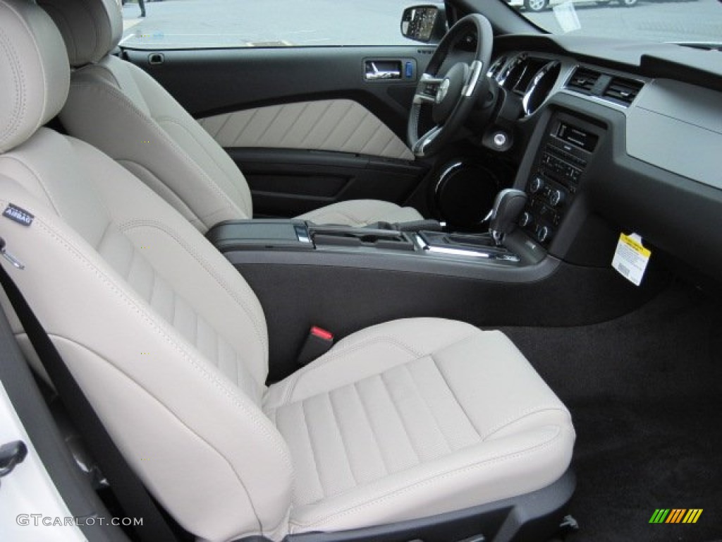 Stone Interior 2013 Ford Mustang V6 Premium Convertible