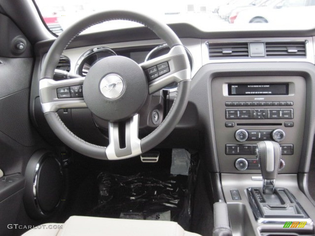 2013 Mustang V6 Premium Convertible - Performance White / Stone photo #6