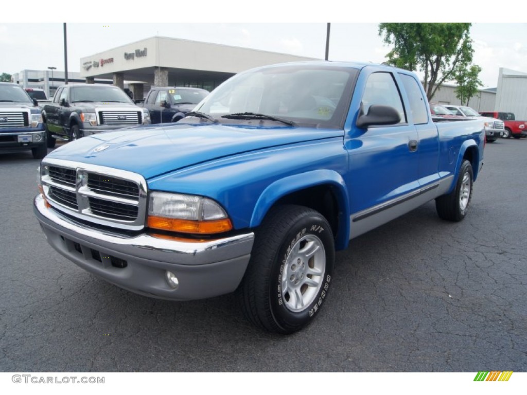 2004 Dakota SLT Club Cab - Atlantic Blue Pearl / Dark Slate Gray photo #6