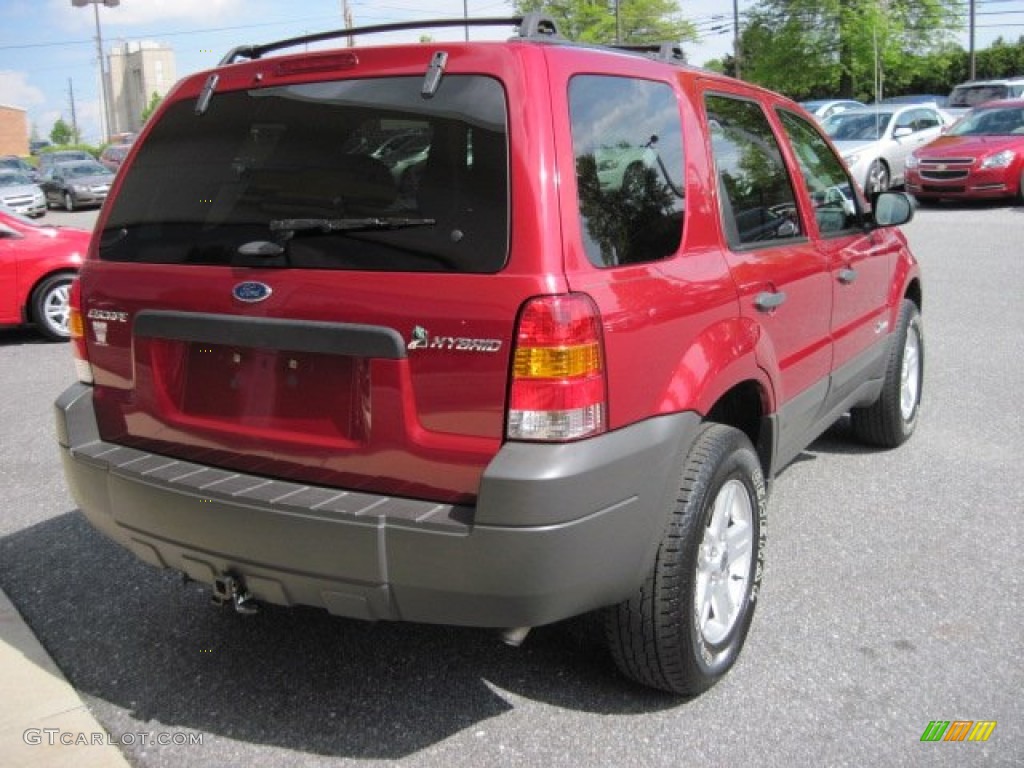 2006 Escape Hybrid 4WD - Redfire Metallic / Medium/Dark Flint photo #8