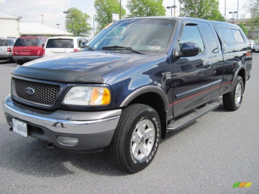 2002 F150 FX4 SuperCab 4x4 - True Blue Metallic / Medium Graphite photo #3