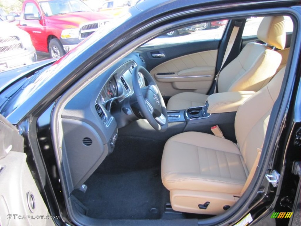 Tan/Black Interior 2012 Dodge Charger R/T Max Photo #64558500