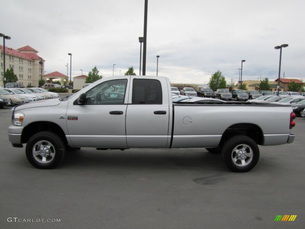 2008 Ram 3500 SLT Quad Cab 4x4 - Bright Silver Metallic / Medium Slate Gray photo #4