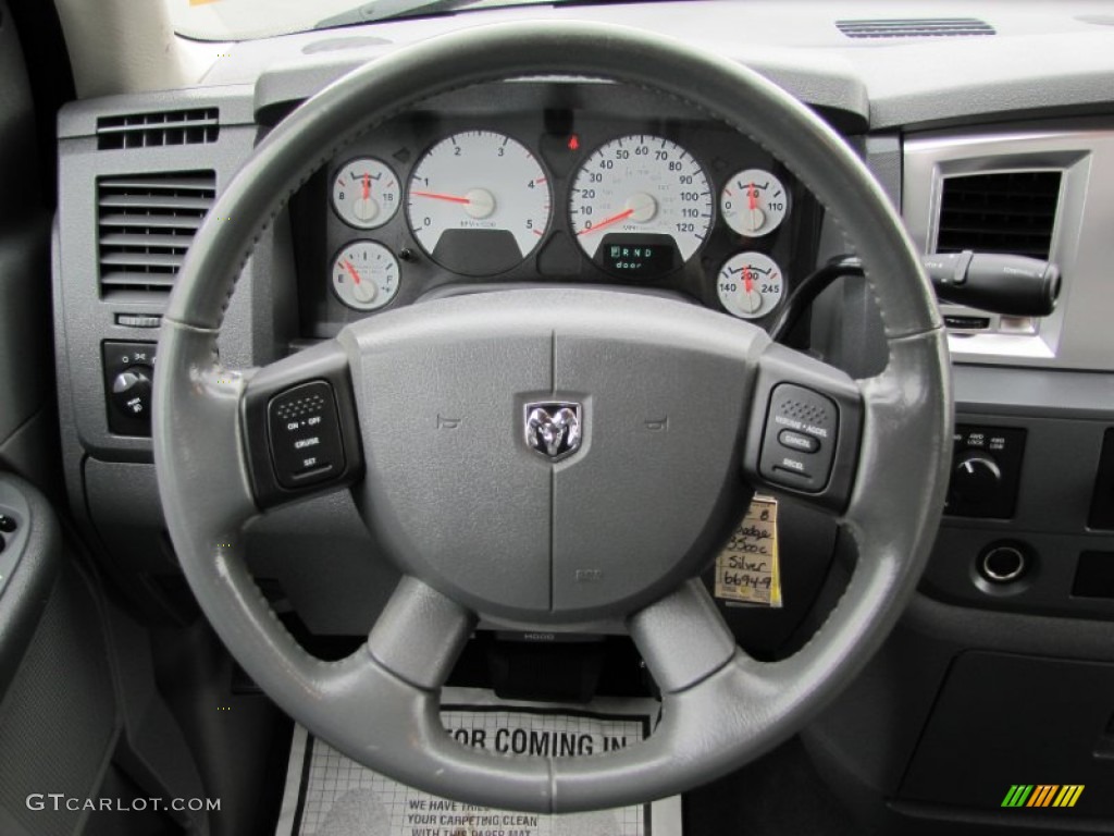 2008 Ram 3500 SLT Quad Cab 4x4 - Bright Silver Metallic / Medium Slate Gray photo #11