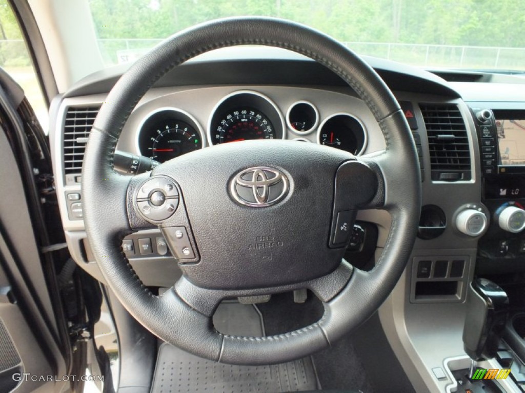 2010 Tundra Limited CrewMax - Black / Black photo #34