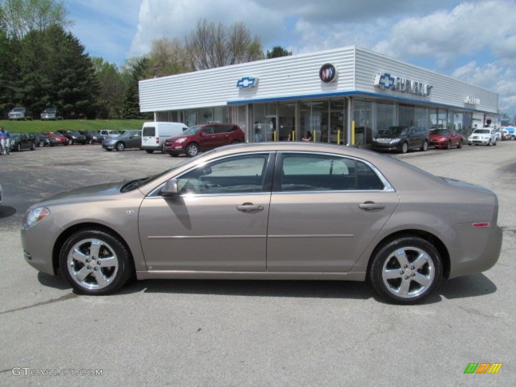 2008 Malibu LT Sedan - Amber Bronze Metallic / Cocoa/Cashmere Beige photo #2