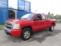 2008 Victory Red Chevrolet Silverado 1500 Work Truck Extended Cab 4x4  photo #1