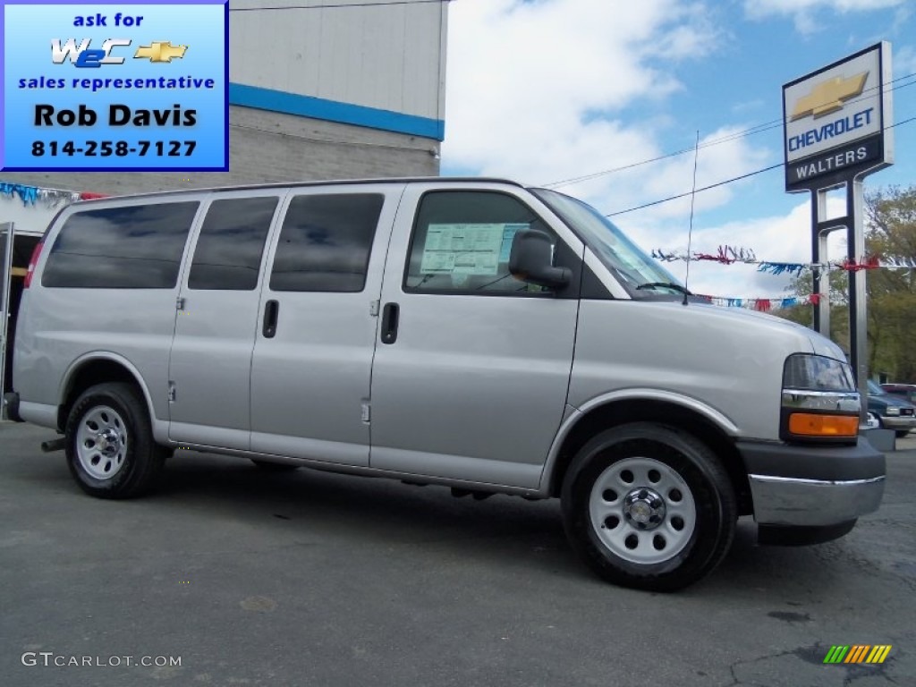 2012 Express LT 1500 Passenger Van - Sheer Silver Metallic / Medium Pewter photo #1